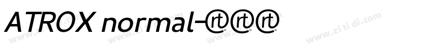 ATROX normal字体转换 ATROX normal字体转换